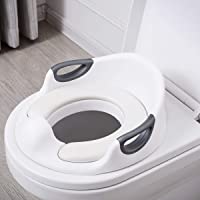 Los mejores  - ADOVEL Asiento Inodoro para Niños- Reductor de WC para Bebé- Tapa WC con reposabrazos- respaldo- tapizado- deflector…